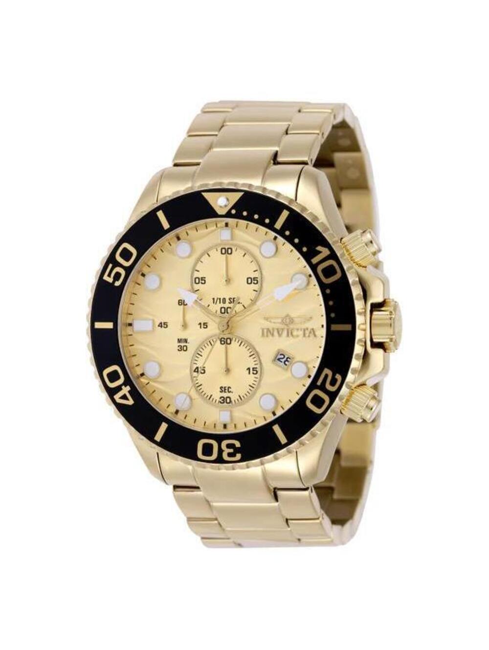 Invicta Pro Diver Men's Watch - iSize Bracelet - 53mm. Gold (50225)